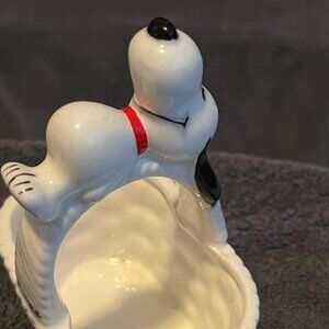 Vintage Snoopy Basket Planter